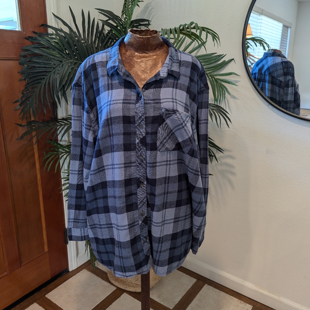 Blue Plaid Eddie Baure Long Sleeve Shirt